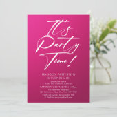 Invitation C'est l'heure de la fête 40e fête d'anniversaire S (Debout devant)