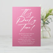 Invitation C'est l'heure de la fête 40e fête d'anniversaire S (Debout devant)