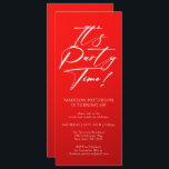 Invitation C'est l'heure de la fête 40e fête d'anniversaire S<br><div class="desc">It's Party Time 40th Quarantième anniversaire Party Simple Elegant Invitation Invitation présente un design minimaliste avec le texte "It's Party Time!" dans la typographie de script de calligraphie blanche moderne et personnalisé ci-dessous avec votre texte personnalisé. Le style et la couleur de police de texte modifiables peuvent être modifiés avec...</div>