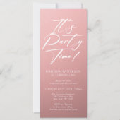 Invitation C'est l'heure de la fête 40e fête d'anniversaire S (Devant)