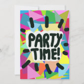 Invitation C'est l'heure de la fête 50e anniversaire à person (Devant)