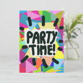 Invitation C'est l'heure de la fête 50e anniversaire à person (Debout devant)