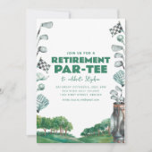 Invitation C'est l'heure de la fête de retraite de golf Par-T (Devant)
