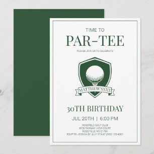 Invitation C'est l'heure de la fête du 30e anniversaire de Pa