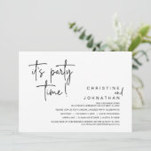 Invitation C'est l'heure de la fête, le dîner Mariage Elopeme (Debout devant)