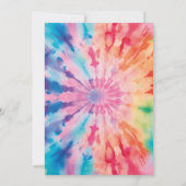 Invitation C'est l'heure de la fête Super Tie Dye Anniversair (Dos)