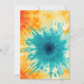 Invitation C'est l'heure de la fête Super Tie Dye Anniversair (Dos)