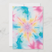 Invitation C'est l'heure de la fête Super Tie Dye Anniversair (Dos)