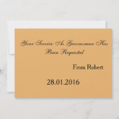 Invitation C'est l'heure de s'équiper Fond blanc (Dos)