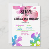 Invitation C'est l'heure des fêtes d'anniversaire (Devant)