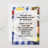 Invitation C'est l'heure du barbecue, le barbecue d'été (Dos)