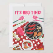 Invitation C'est l'heure du barbecue, le barbecue d'été (Devant)
