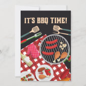 Invitation C'est l'heure du barbecue, le barbecue d'été (Devant)