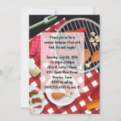 Invitation C'est l'heure du barbecue, le barbecue d'été (Dos)