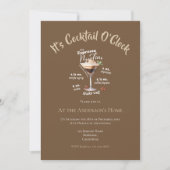 Invitation C'est l'heure du cocktail Boisson brune Fête de No (Devant)