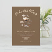 Invitation C'est l'heure du cocktail Boisson brune Fête de No (Debout devant)