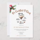 Invitation C'est l'heure du cocktail de Noël, boisson brune (Devant)