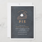 Invitation C'est l'heure du dîner de Thanksgiving Pie Chalkbo (Devant)