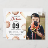 Invitation C'est l'heure du jeu Baseball fête d'anniversaire  (Devant)