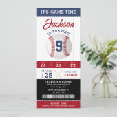 Invitation C'est l'heure du jeu Baseball fête d'anniversaire (Debout devant)