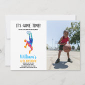 Invitation C'est l'heure du jeu Basketball Anniversaire Invit (Devant)