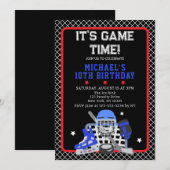 INVITATION C'EST L'HEURE DU JEU HOCKEY ANNIVERSAIRE (Devant / Derrière)