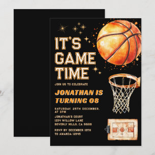 Invitation C'est l'heure du match Basket-ball Anniversaire Sp