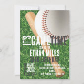 Invitation C'est l'heure du match de baseball pour un anniver (Devant)