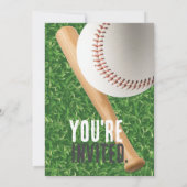 Invitation C'est l'heure du match de baseball pour un anniver (Dos)