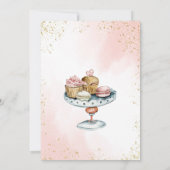 Invitation C'est l'heure du tea baby shower tea party (Dos)