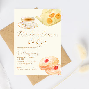 Invitation C'est l'heure du thé Bébé Vintage Baby Shower