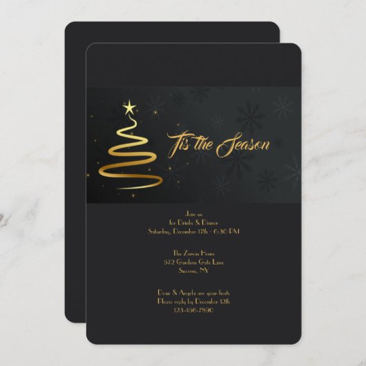 Invitation C'est l'invitation de vacances de saison (Devant / Derrière)