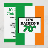 Invitation C'est l'Invitation du drapeau irlandais de Daideo, (Devant / Derrière)