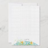 Invitation C'est l'invitation du printemps (Dos)