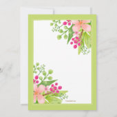 Invitation C'est l'invitation du printemps (Dos)