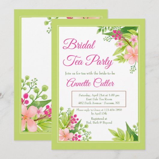 Invitation C'est l'invitation du printemps (Devant / Derrière)