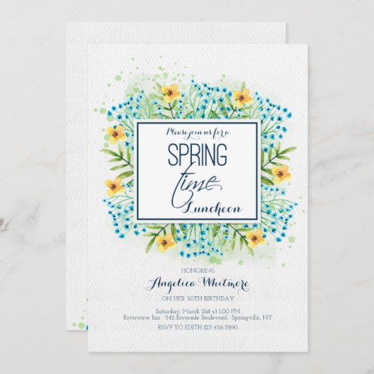 Invitation C'est l'invitation du printemps (Devant / Derrière)