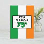 Invitation C'est l'Invitation irlandais de Mamo pour le 75ème (Debout devant)