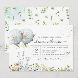 Invitation C'est l'invitation pour la baby shower des jumeaux