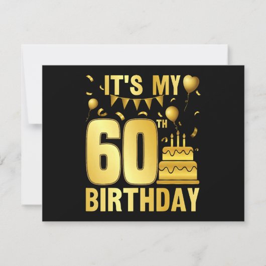 Invitation C'est ma 60e fête (Devant)