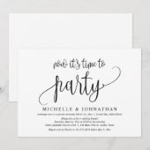 Invitation C'est maintenant le temps de faire la fête, évasio (Devant / Derrière)