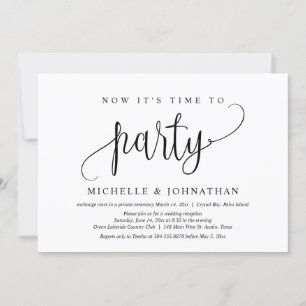 Invitation C'est maintenant temps de faire la fête, après l'é