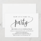 Invitation C'est maintenant temps de faire la fête, évasion d (Devant / Derrière)