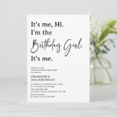 Invitation C'est Me Hi. Je suis la fête des filles d'annivers (Debout devant)