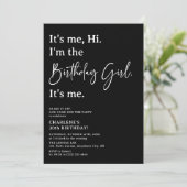 Invitation C'est Me Hi. Je suis la fête des filles d'annivers (Debout devant)