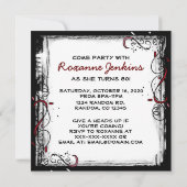 Invitation C'est mes 80 ans de fête d'invitation grunge (Dos)