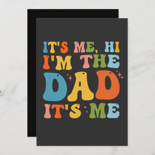 Invitation C'est moi Salut, je suis le papa C'est moi Funny P (Devant / Derrière)