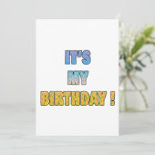 Invitation C'est mon anniversaire (Debout devant)