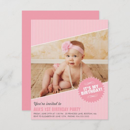 INVITATION C'EST MON ANNIVERSAIRE ! (Devant / Derrière)