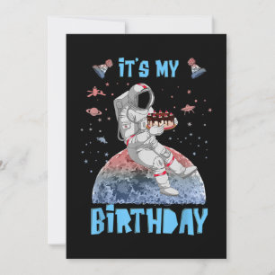 Invitation C'est mon anniversaire Astronaut Jeunes enfants de